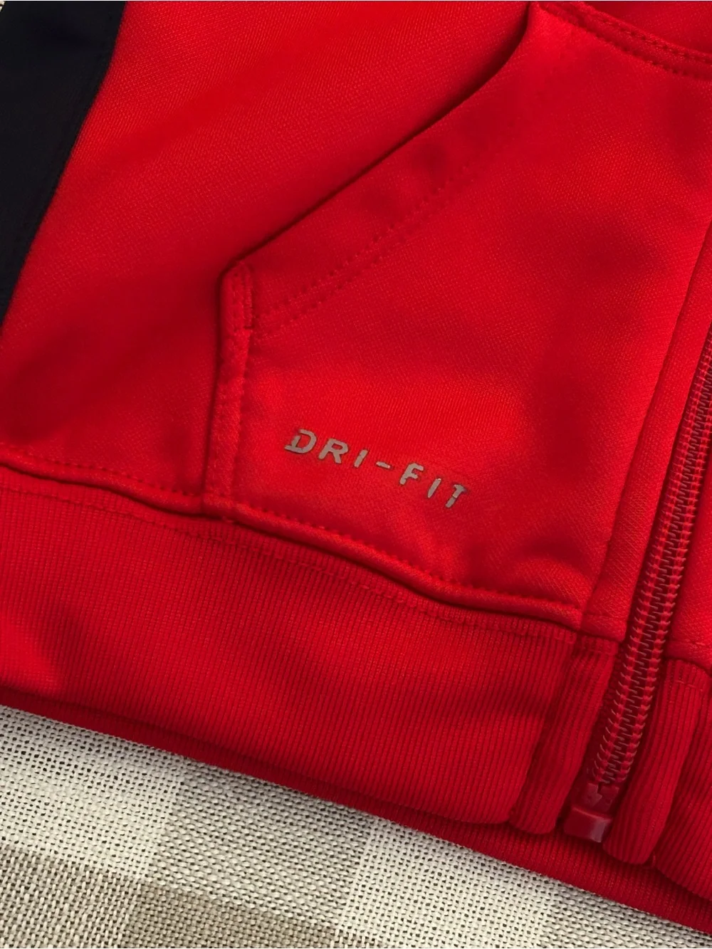 Nike Red and Black Kids DriFIT Zipper Jacket